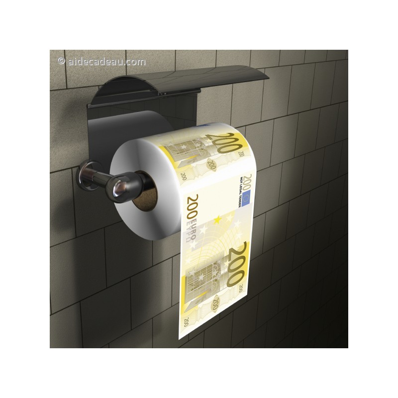 Papier toilettes billet de 200 euros - AideCadeau.com
