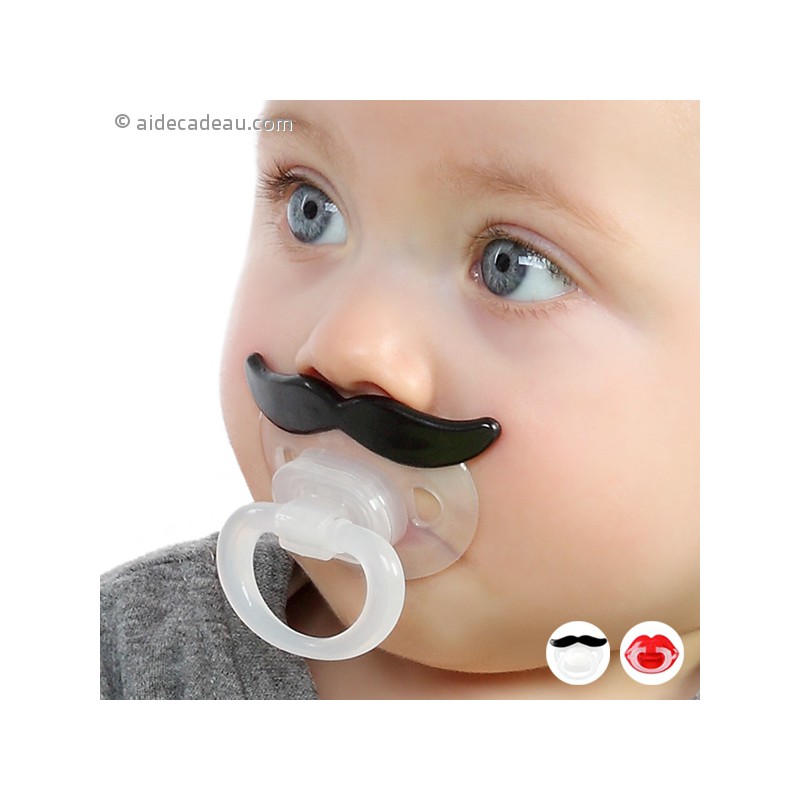 sucette moustache bebe