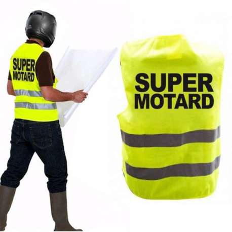 Gilet jaune fluorescent pour motard 