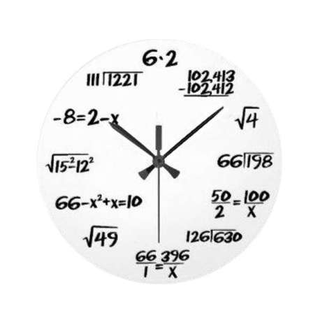 Horloge symboles mathématiques 