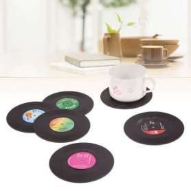 Dessous de verres disques vinyle 