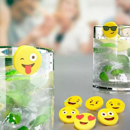 Marque-verres émojis (8 pièces)