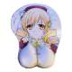 Tapis de souris fille manga sexy repose-poignet gros nichons 3D 