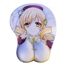 Tapis de souris fille manga sexy repose-poignet gros nichons 3D 