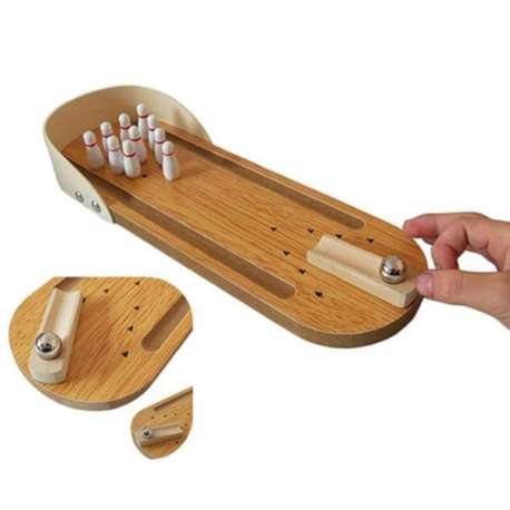 Bowling miniature en bois 