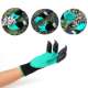 Gants de jardinage avec un gant avec 4 griffes 