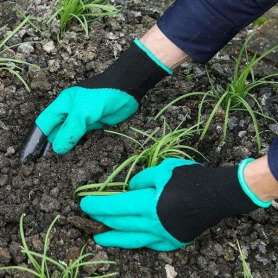 Gants de jardinage avec un gant avec 4 griffes 