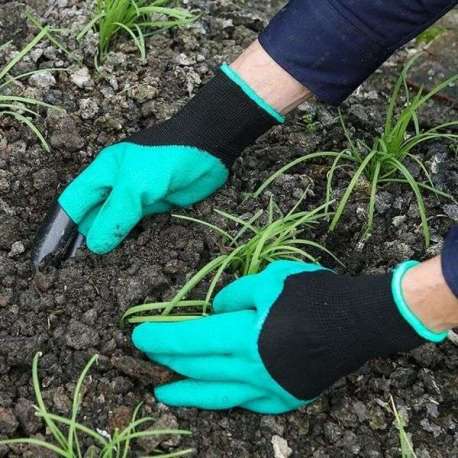 Gants de jardinage avec un gant avec 4 griffes 