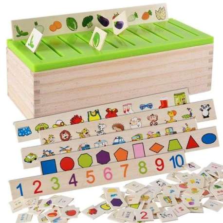 Jeu de tri et d'association formes et objets Montessori