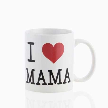 Tasse I love mama avec cœur rouge 