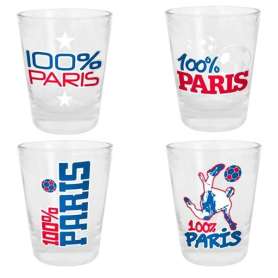 Verres shooters supporter de Paris (4 pièces)