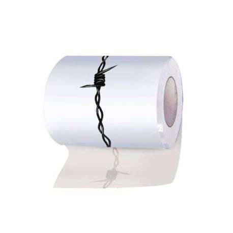 Rouleau de papier toilettes à motif barbelé 