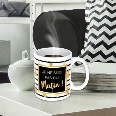 Mug « je ne suis pas du matin »