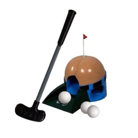 Jeu de golf avec trou en forme de fesses et drapeau 