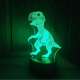 Veilleuse dinosaure effet 3D couleurs changeantes 