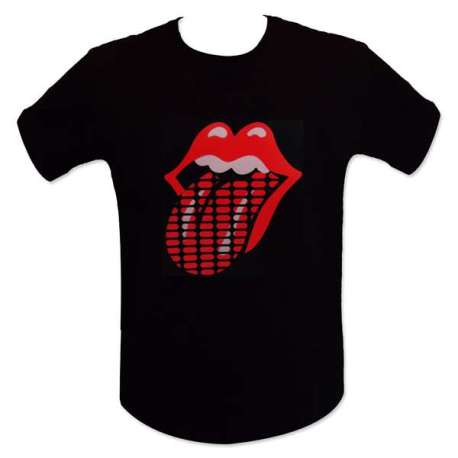 T-shirt equalizer LED rolling stones 