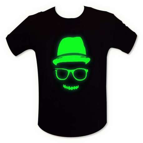 T-shirt fluorescent visage homme