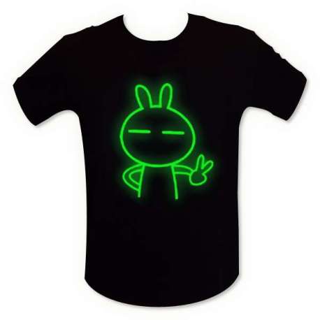 T-shirt phosphorescent lapin