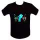 T-shirt equalizer LED dj femme blonde 