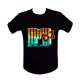 T-shirt equalizer noir mister DJ LED lumineux