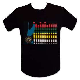 T-shirt equalizer interactif mur de son LED