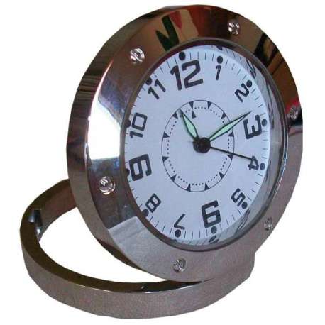 Horloge caméra espion ronde 