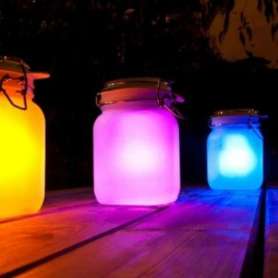Jar solaire lumière LED multicolore