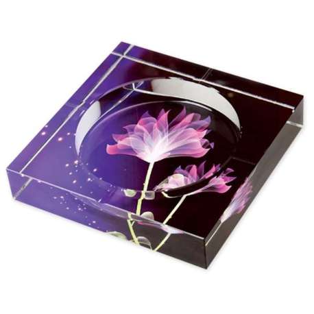 Cendrier en verre fleur de lotus