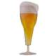 Chope en forme de bouteille inversée de bierre
