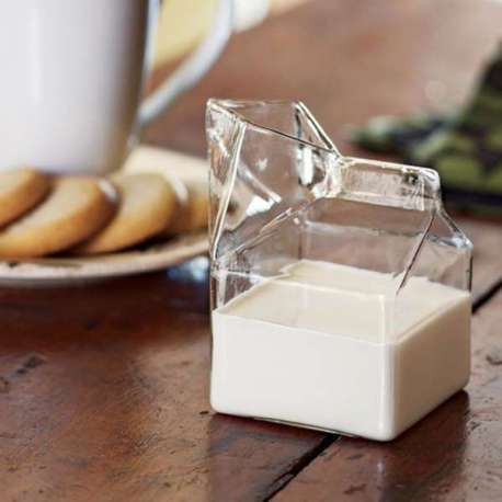 Brique de lait en verre pot à lait