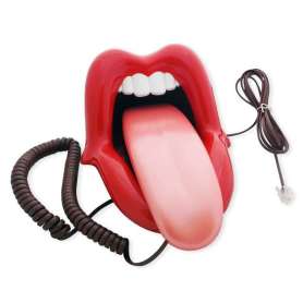 Téléphone fixe bouche glamour lèvre