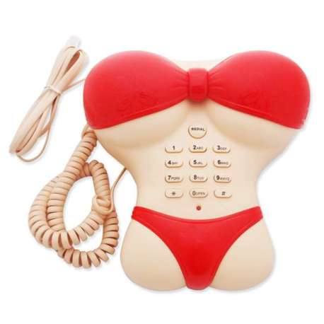 Téléphone fixe femme bikini