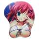 Tapis de souris repose poignet relief manga rouquine