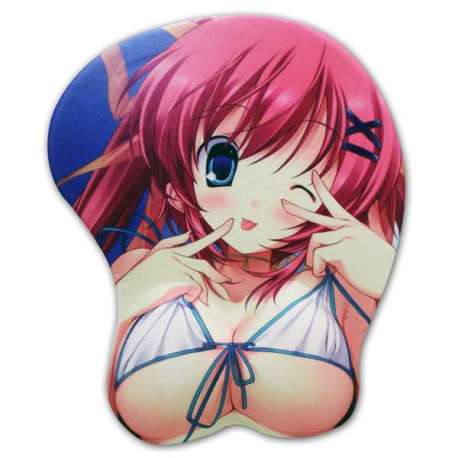 Tapis de souris repose poignet relief manga rouquine