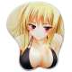 Tapis de souris manga blonde bikini noir repose poignet