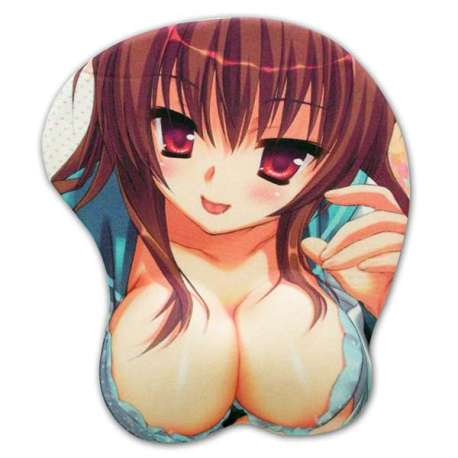 Tapis de souris repose poignet sexy poitrine manga relief