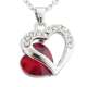 Le collier pendentif coeur et faux cristal rouge