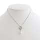 Collier pendentif strass et fausse perle nacrée