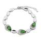 Bracelet design orné de cristal vert