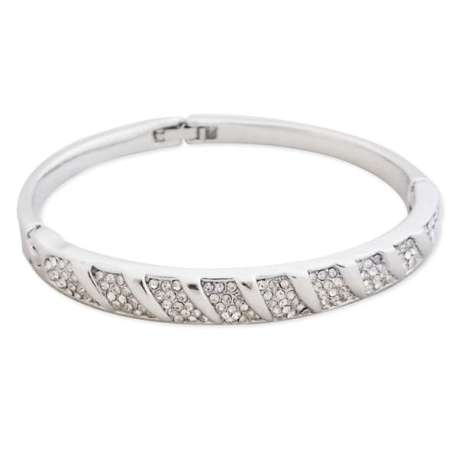 Bracelet de cérémonie décoré avec des strass argentés