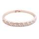 Bracelet doré avec motifs argentés en strass