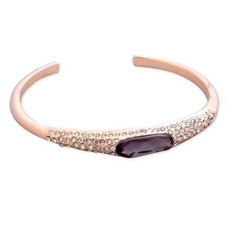 Somptueux bracelet doré serti de pierre violet et de strass