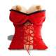 Coussin en forme de corps de femme en corset