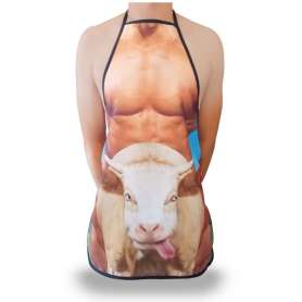 Tablier humoristique homme sexy avec vache