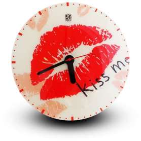 Horloge murale kiss me - embrasse moi