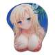 Tapis de souris repose poignet blonde manga relief