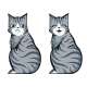 2 Stickers chats pour pare-brise