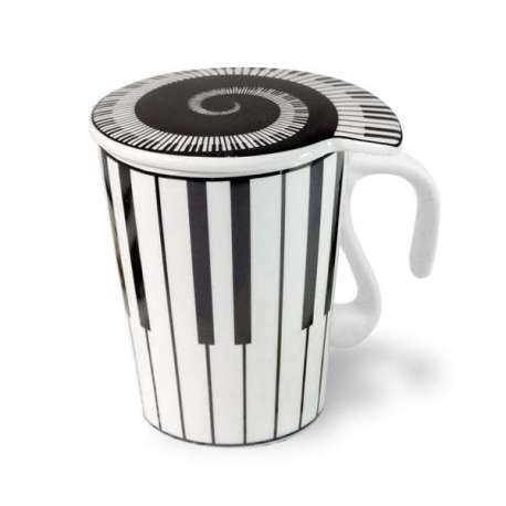 Tasse piano céramique avec couvercle