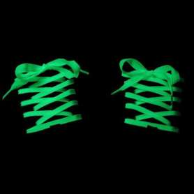Paire de lacets vert fluorescents
