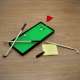 3 stylos club de golf avec green